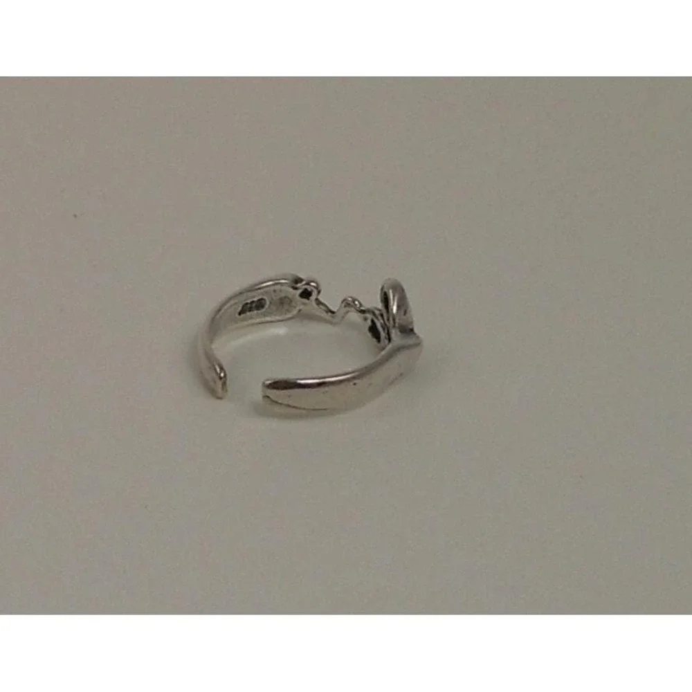 Vintage 90s Sterling Silver LOVE Toe Ring from Thailand - NOS, 925 Silver Unique